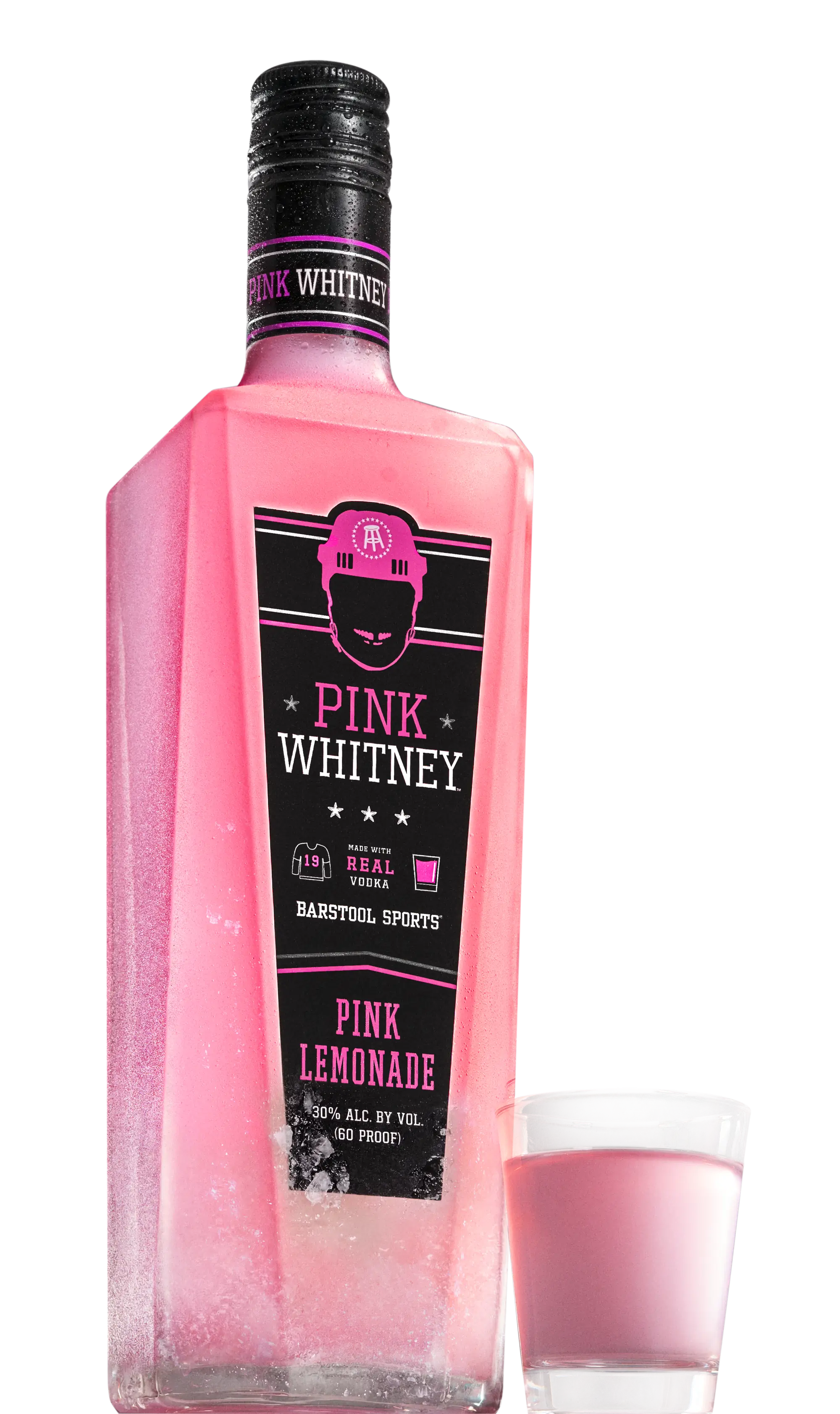 Pink Whitney Bottle and Shot
